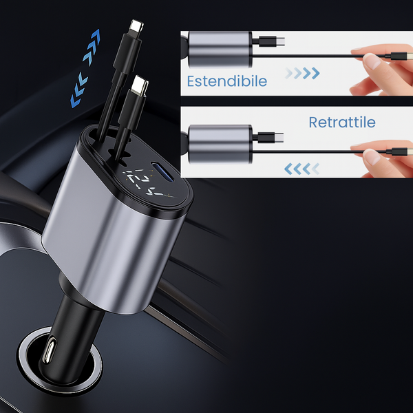 VoltEdge – Caricabatteria Auto Ultra Veloce 4 in 1