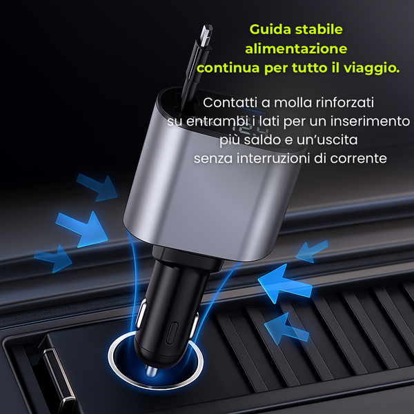 VoltEdge – Caricabatteria Auto Ultra Veloce 4 in 1